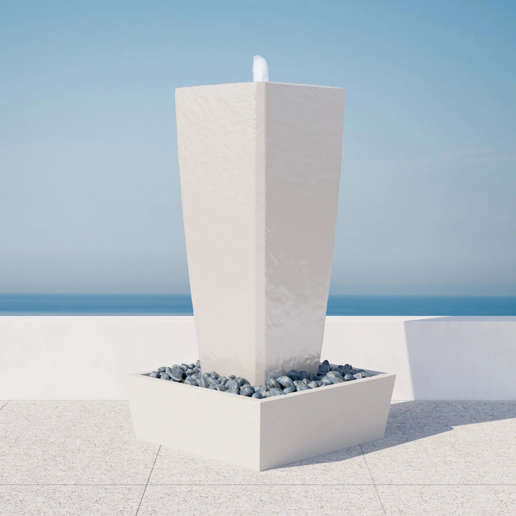 ModaConcrete Vasa 52" StoneCast Concrete Fountain Set