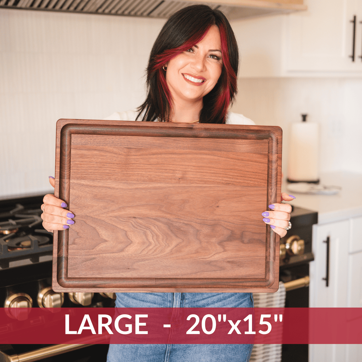 Virginia Boys Large Walnut Cutting Board | 20" x 15"