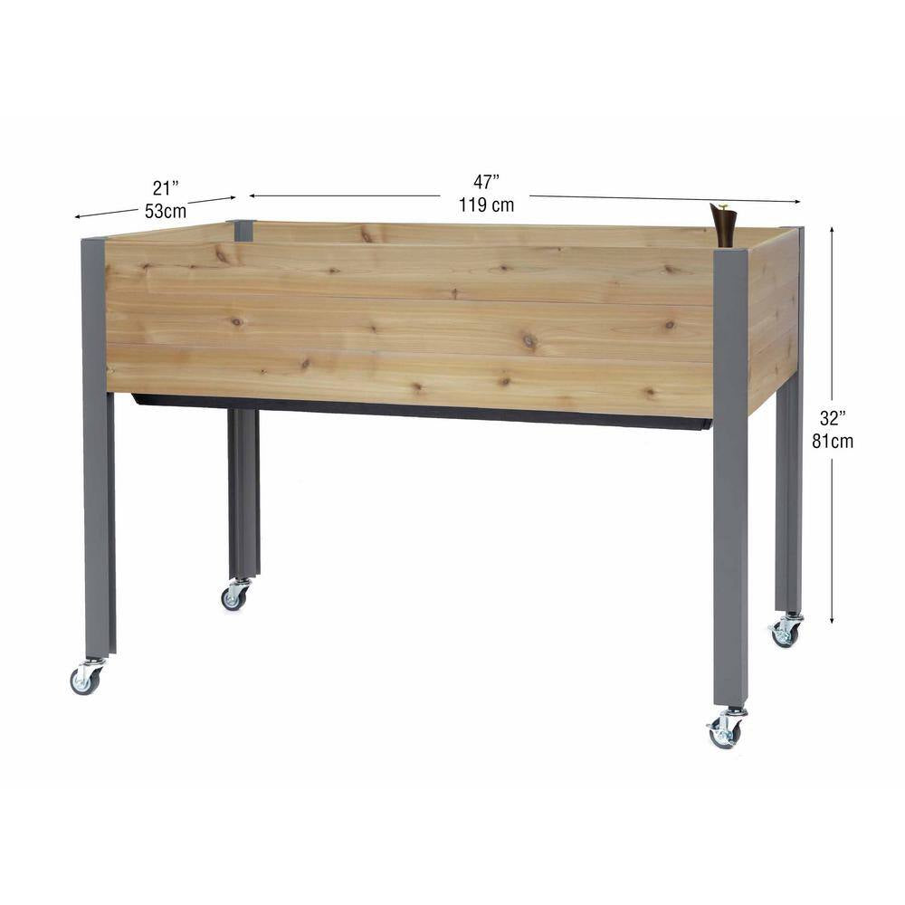21 In. X 47 In. X 32 In. H Self-Watering Cedar Planter