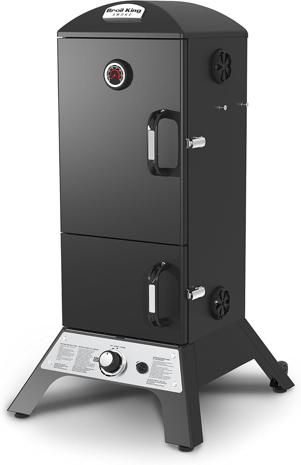 923617 Vertical Natural Gas Cabinet Smoker, Black
