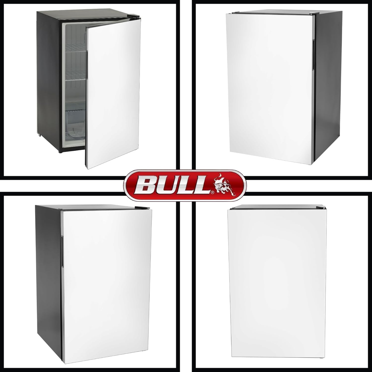 Contemporary Refrigerator – 4.5 Cu. Ft. Compact Stainless Steel Outdoor Fridge with Reversible Door and Full Temperature Control