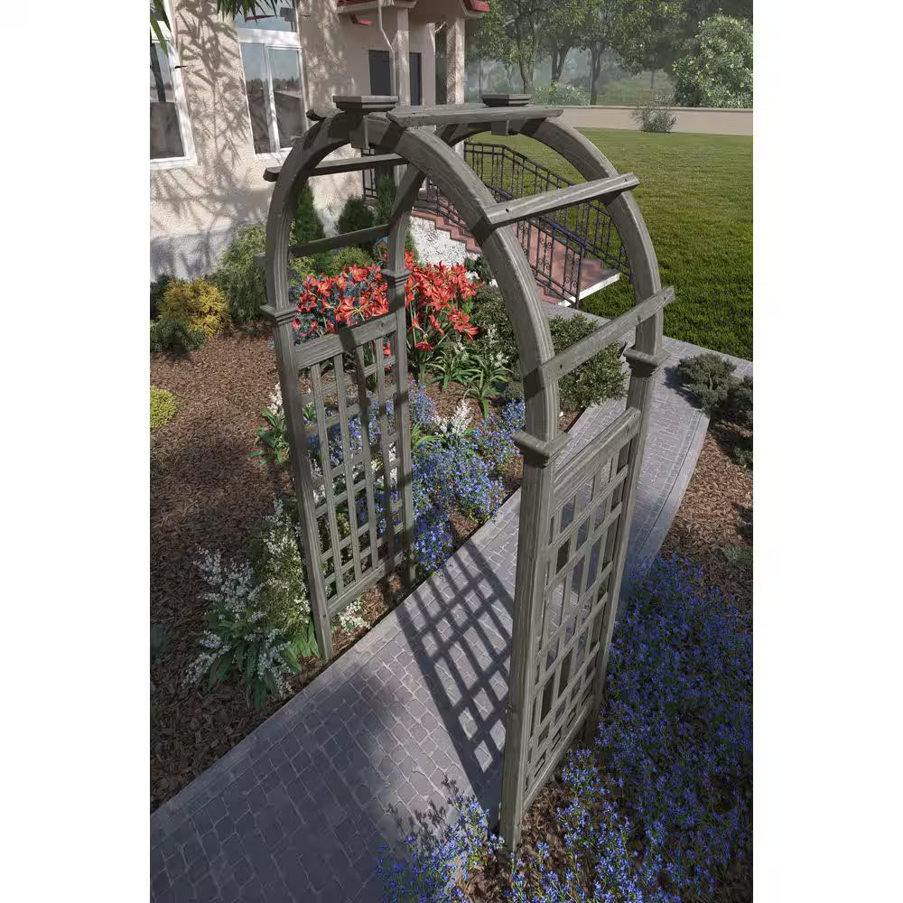 Rosewood 47 In. L X 24 In. W X 88 In. H Cedar Arbor, Charcoal