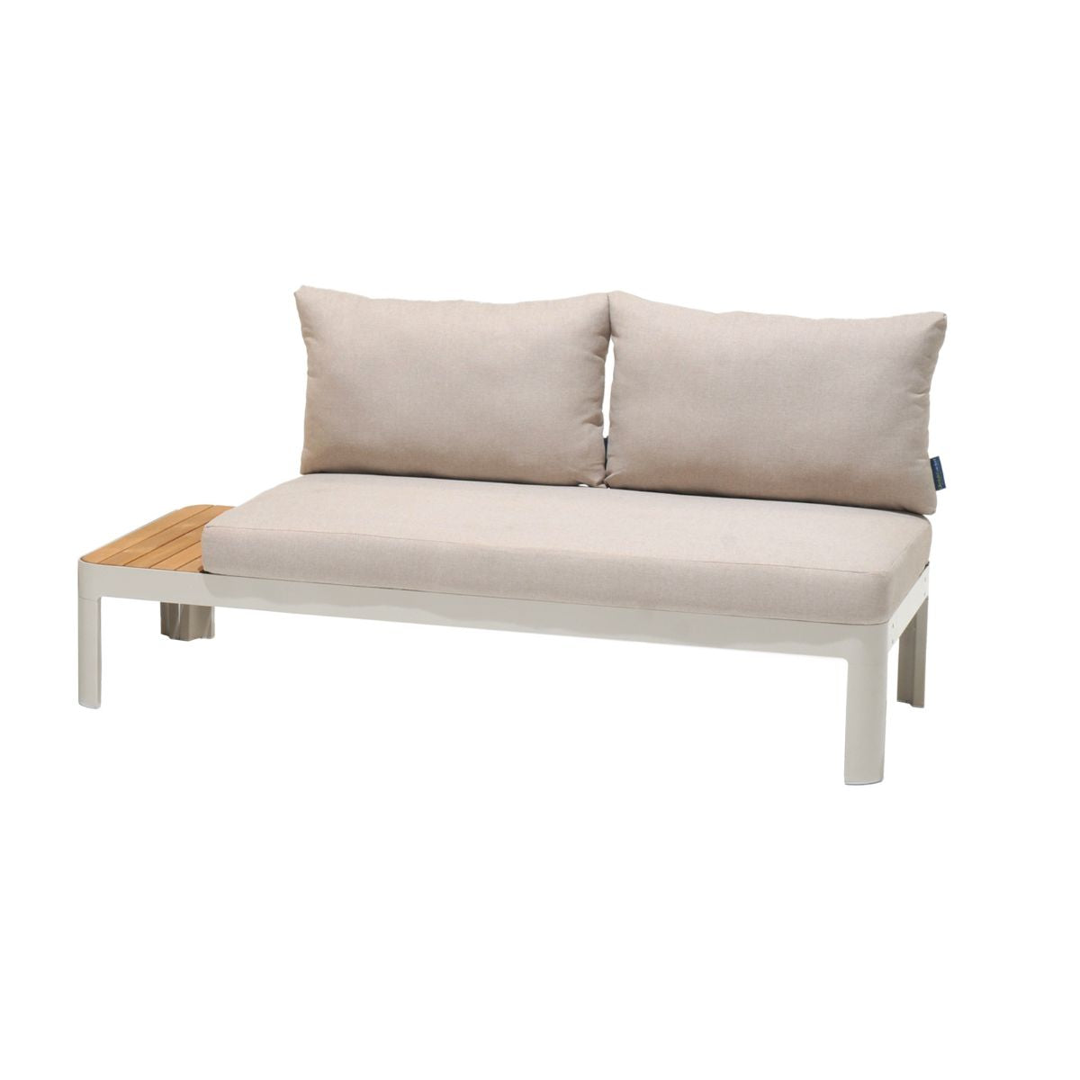 LifestyleGarden Portals Teak &amp; Aluminum 3-Piece Modular Outdoor Sofa Set