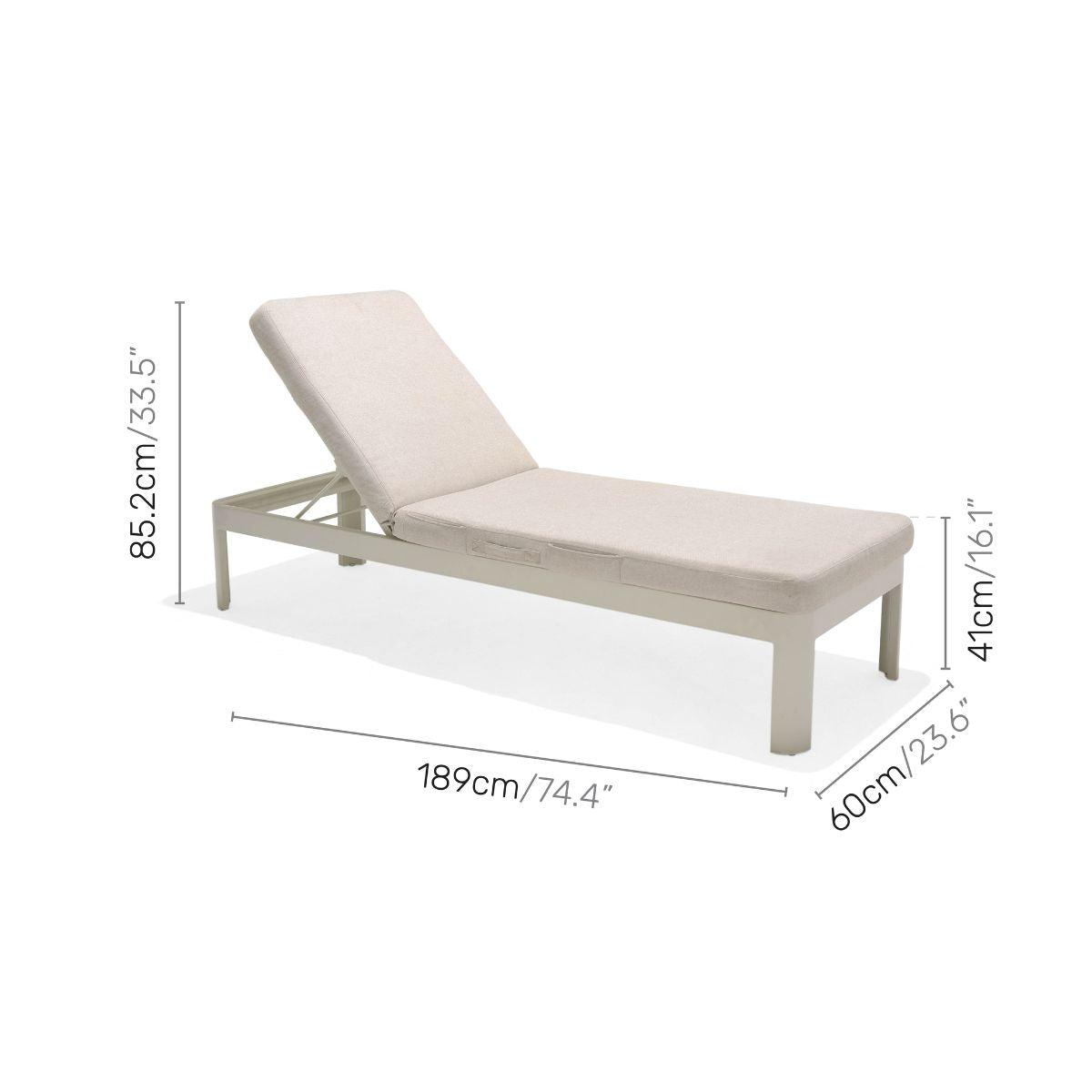 LifestyleGarden® Portals Sun Lounger with Cushion – Coral Sand