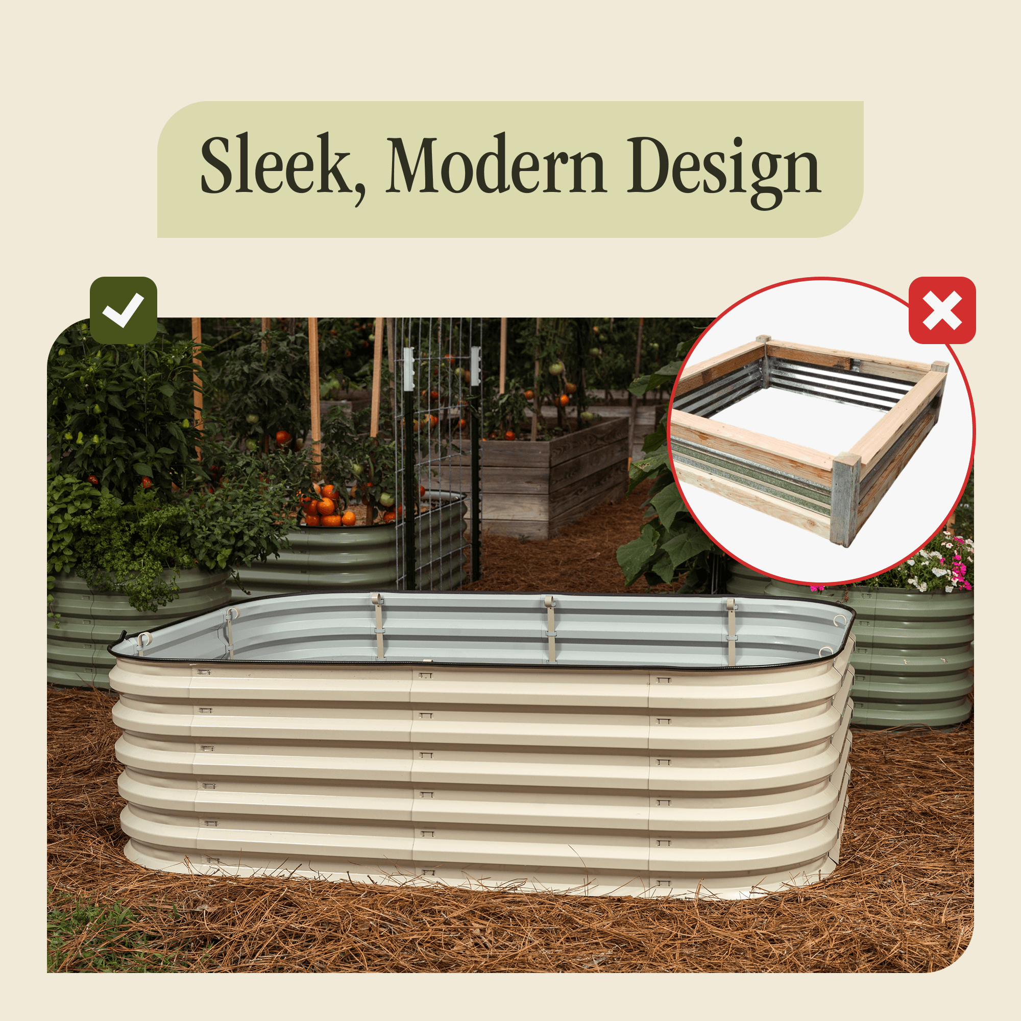 Gro-Rite “No Tools Needed” Premium Metal Raised Garden Bed Kit