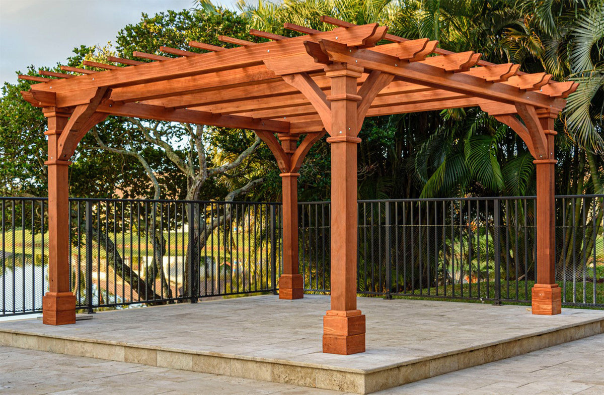 Best Redwood Pacific Double Beam Premium Pergola