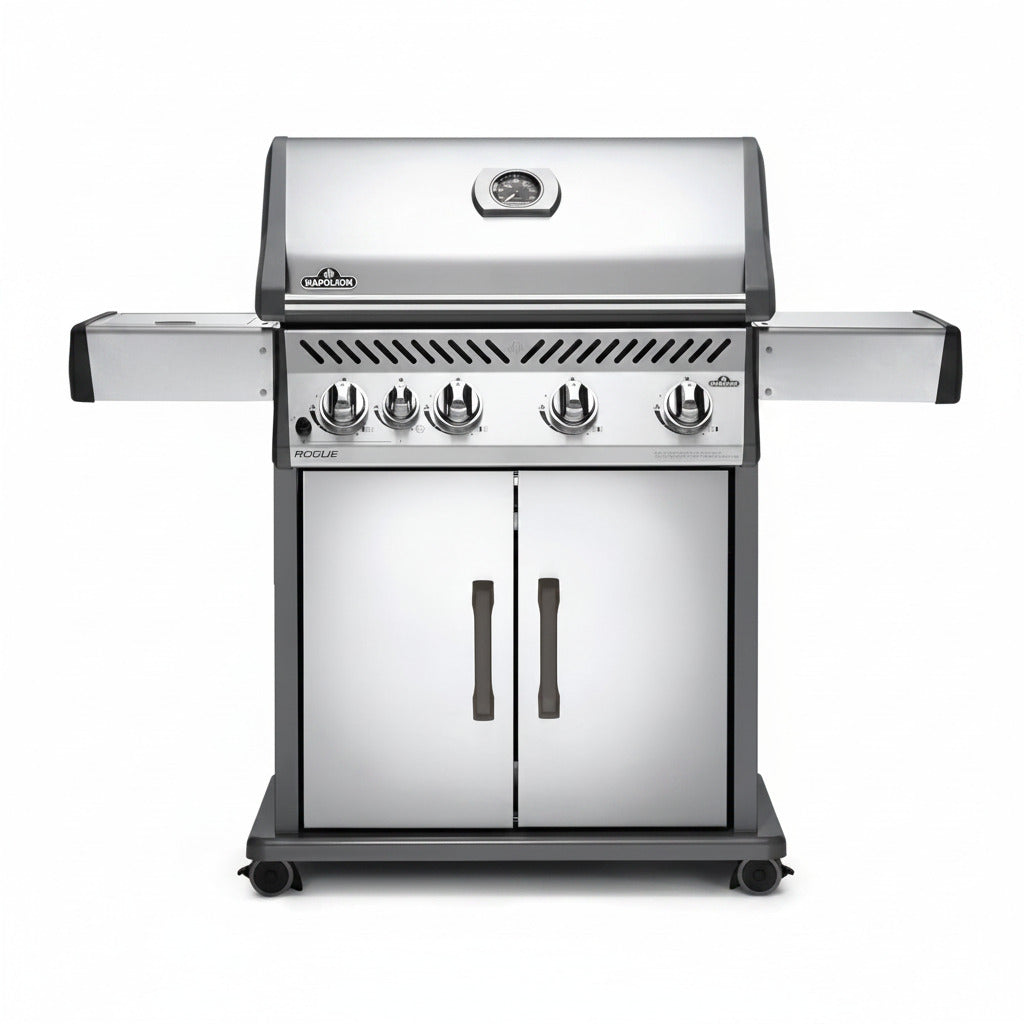 Rogue 525 Natural Gas Grill with Range Side Burner, Stainless Steel, Durable 4-Burner Cooking