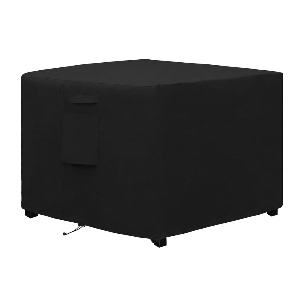 Outdoor Fire Pit Cover Square 32"Lx32"Wx24"H, Durable Outdoor Gas Firepit Cover, Waterproof and Weatherproof Cover for Fire Pit, Black
