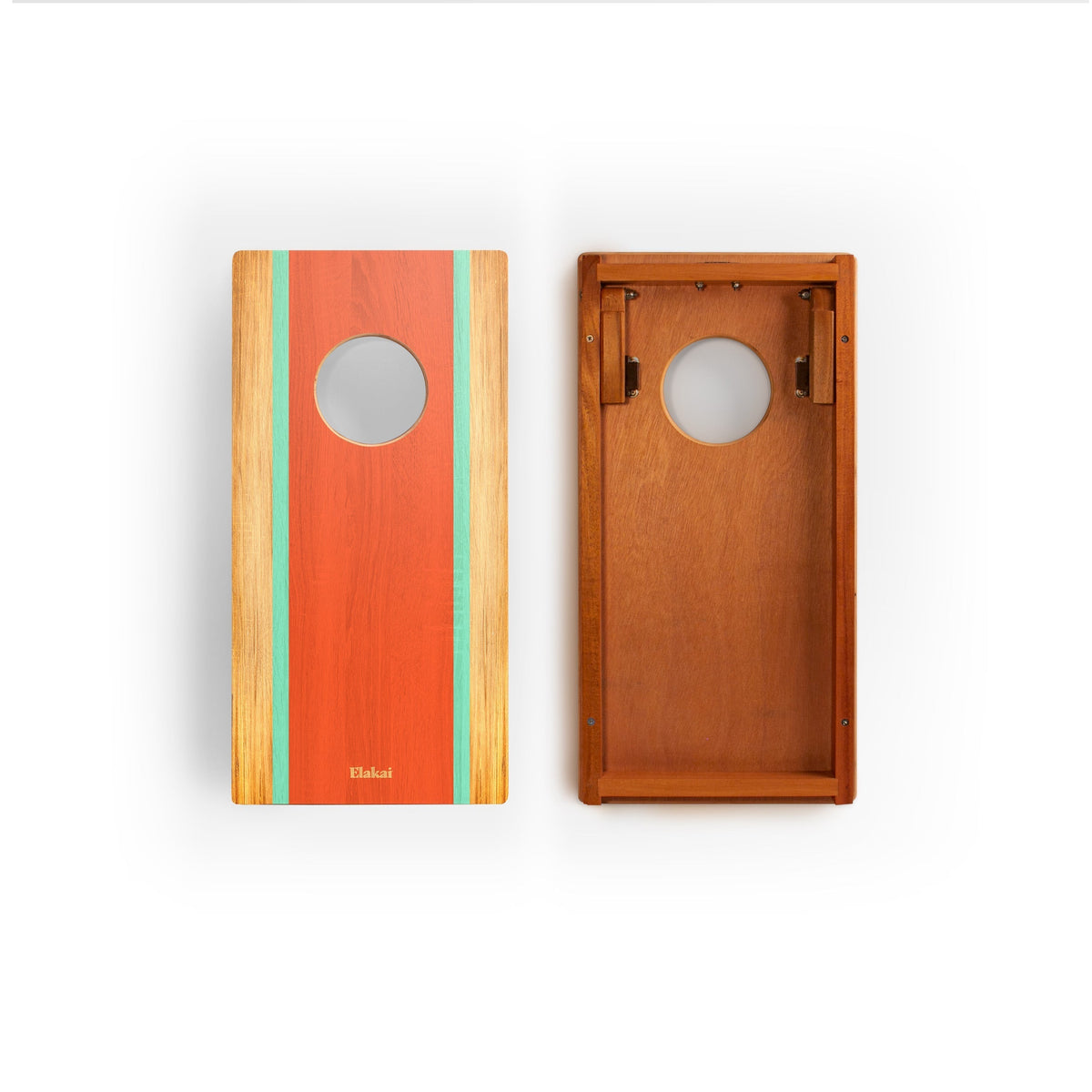 Elakai Classic Beach Stripes 1ft x 2ft Travel Cornhole Set