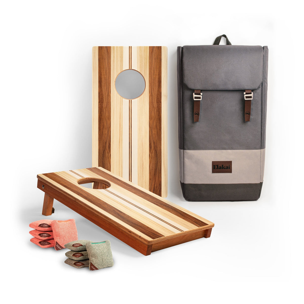 Elakai Natural Surf Beach 1ft x 2ft Travel Cornhole Set