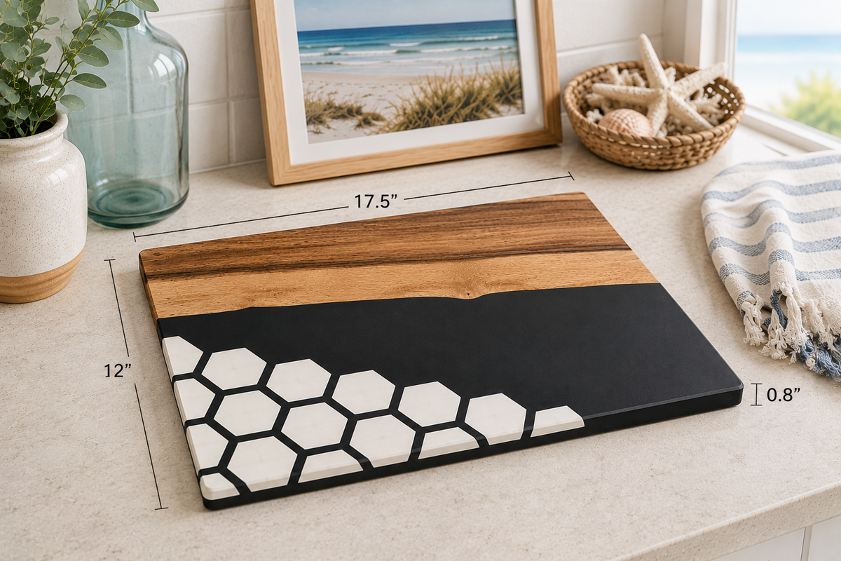 Broward Design B&W Geometric Cutting Board