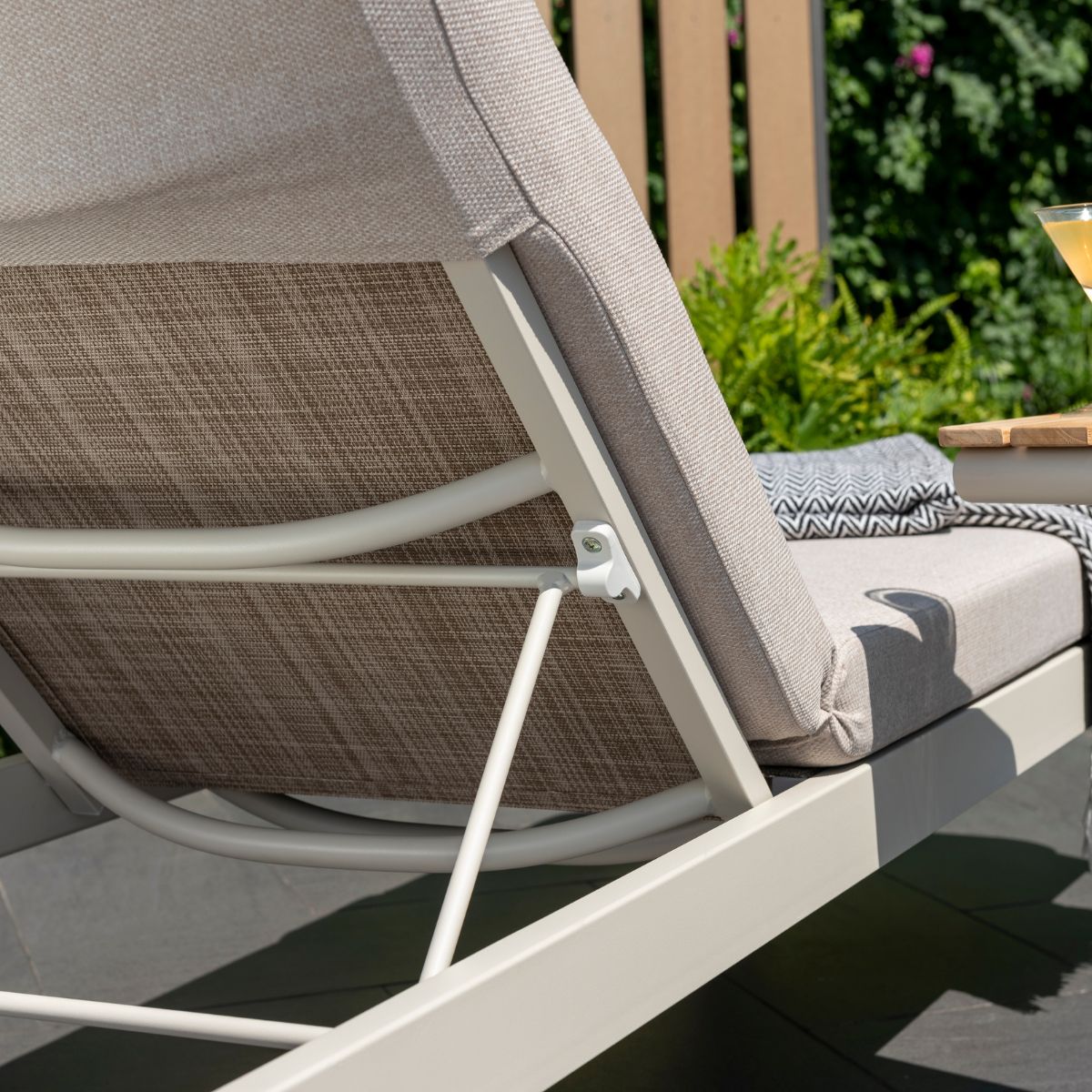 LifestyleGarden® Portals Sun Lounger with Cushion – Coral Sand
