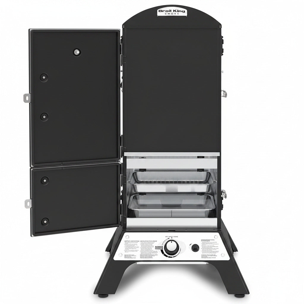 923617 Vertical Natural Gas Cabinet Smoker, Black