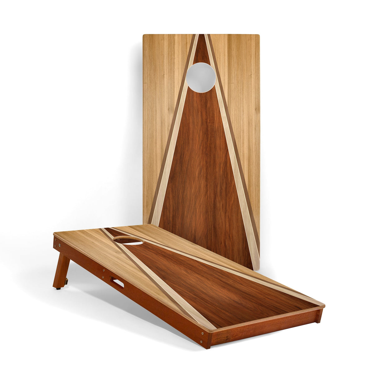 Elakai 2' × 4' Classic Triangle Wood Cornhole Set