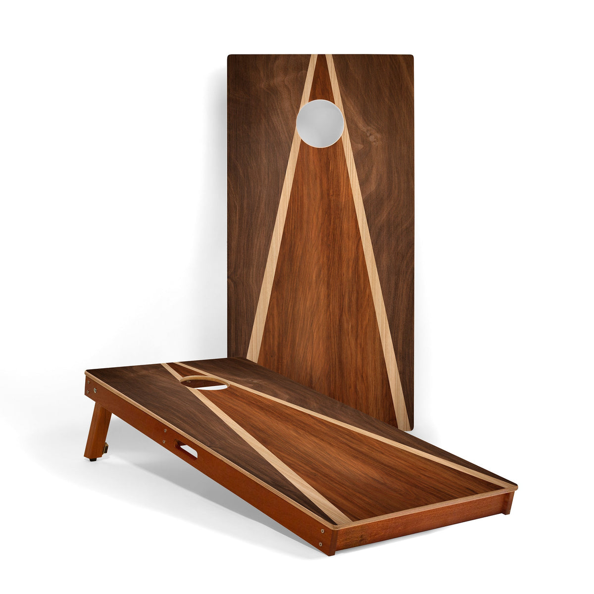 Elakai 2' × 4' Classic Triangle Wood Cornhole Set