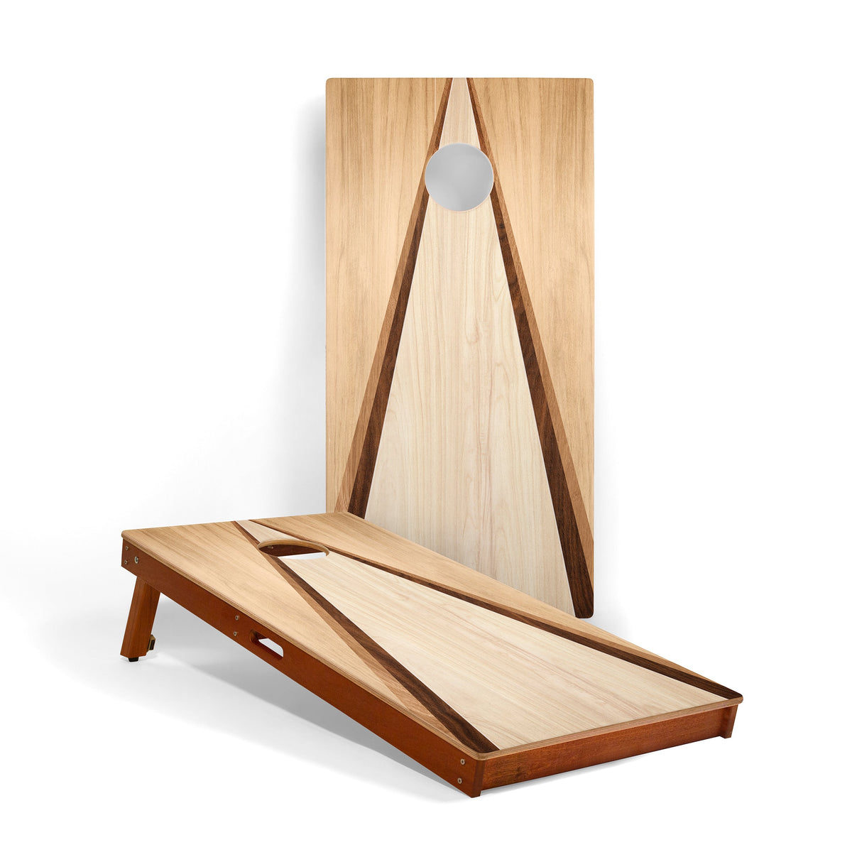 Elakai 2' × 4' Classic Triangle Wood Cornhole Set