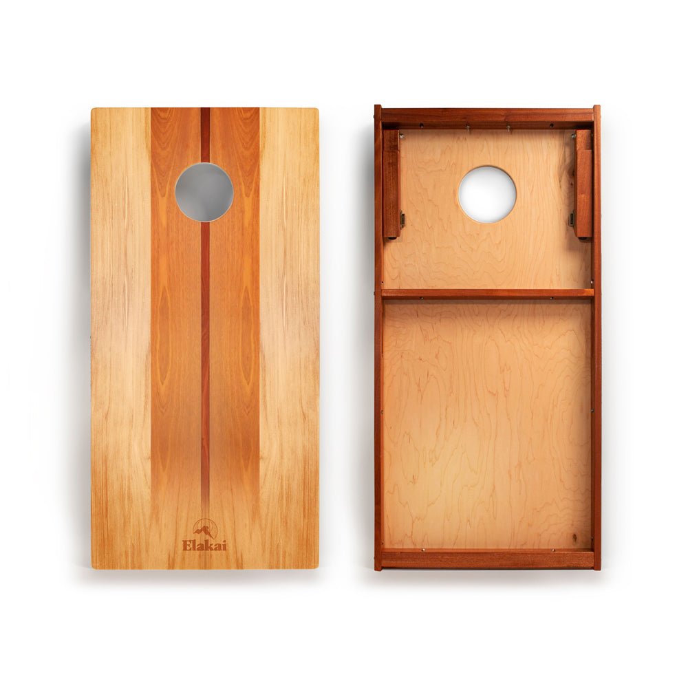 Elakai Natural Surf Beach 2ft x 4ft Classic Cornhole Set