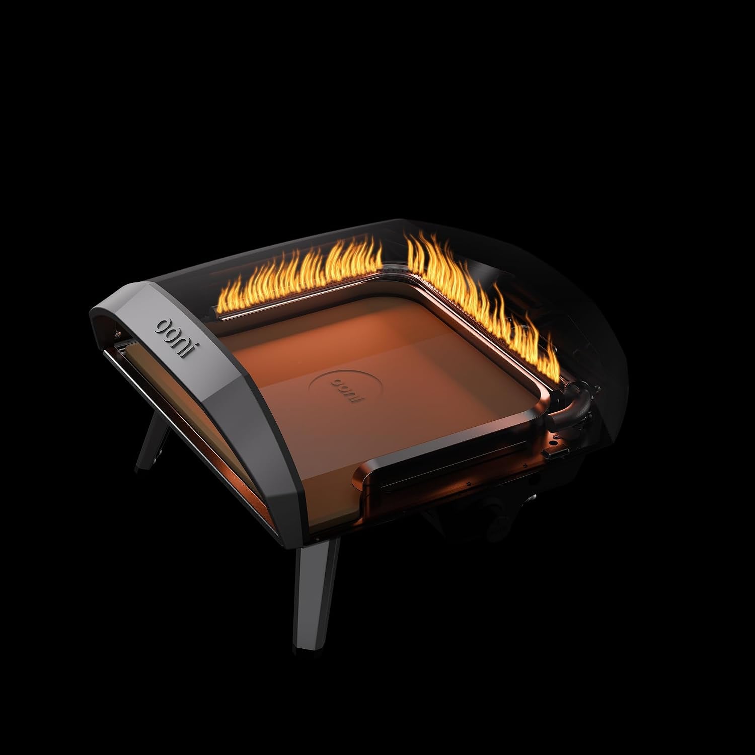 Ooni Koda 16 Natural Gas Pizza Oven – 16" Gas Powered Outdoor Oven with 28 Mbar Regulator and Gas Hose, Gas Powered Portable Pizza Oven - Foundry Black