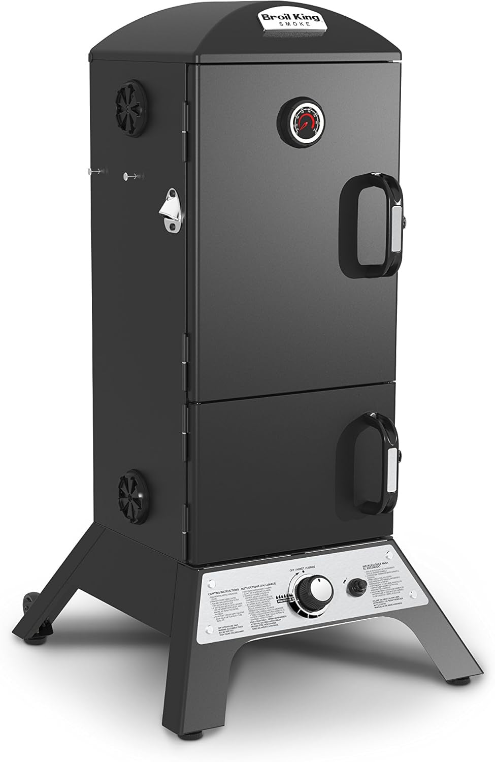 923617 Vertical Natural Gas Cabinet Smoker, Black