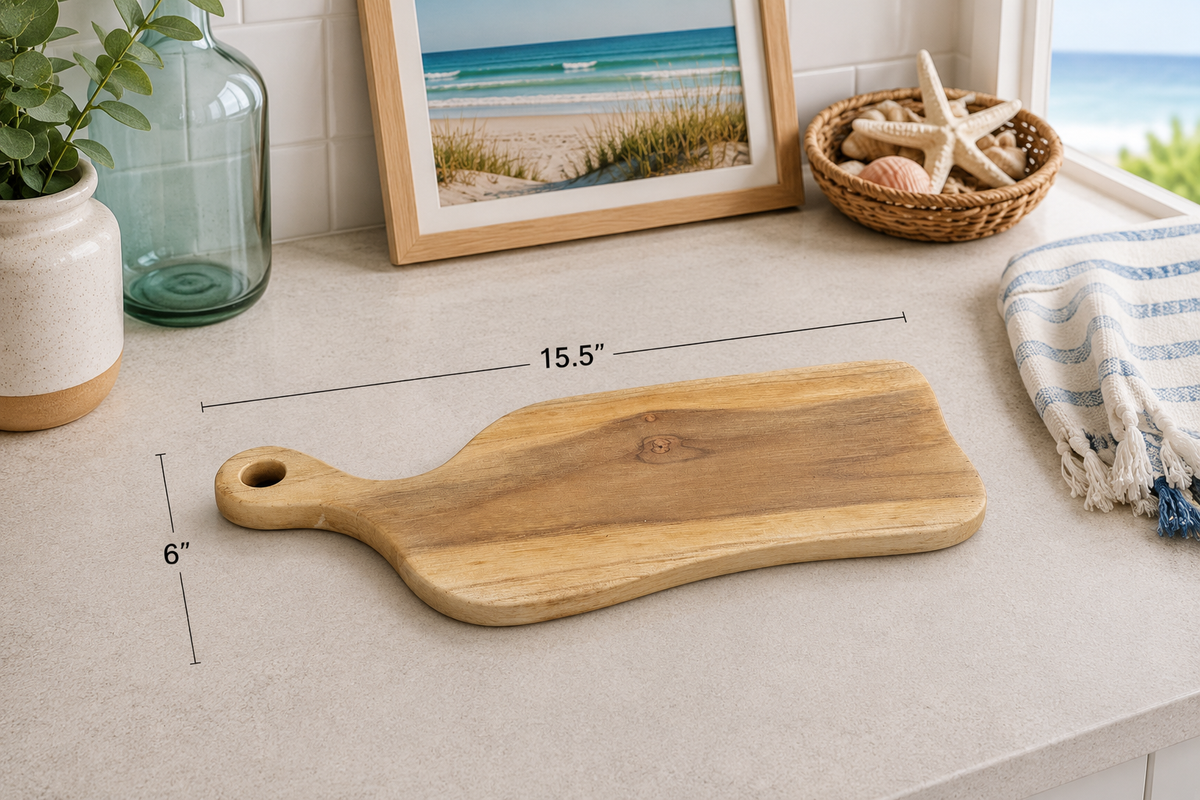Broward Design Center Drift Teak Cutting & Serving Board