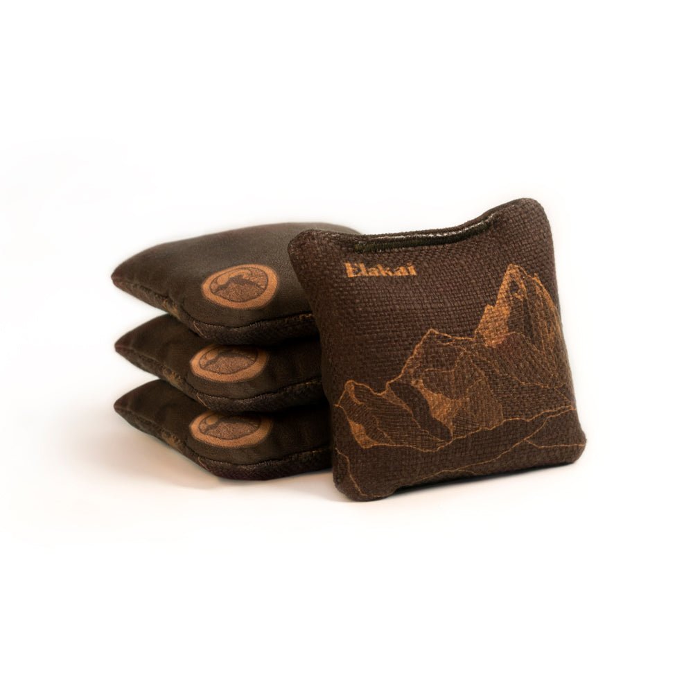 Elakai 4-in Travel Dual-Sided Cornhole Bags | Mt. Elakai
