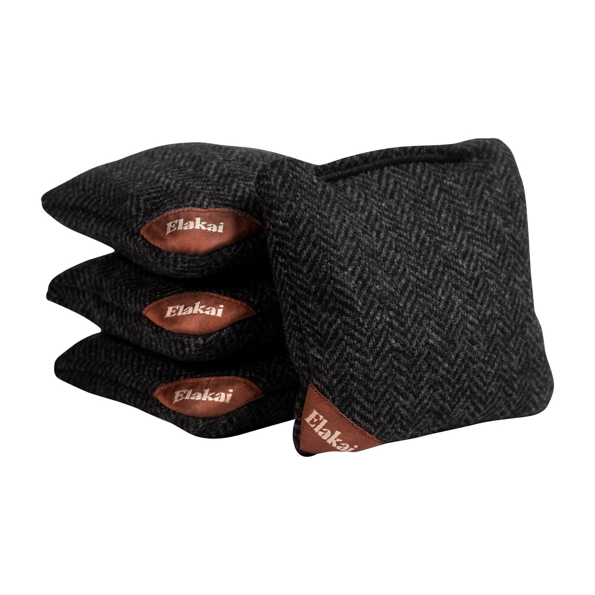Elakai 4-in Travel Herringbone All-Weather Cornhole Bags | Set of 4