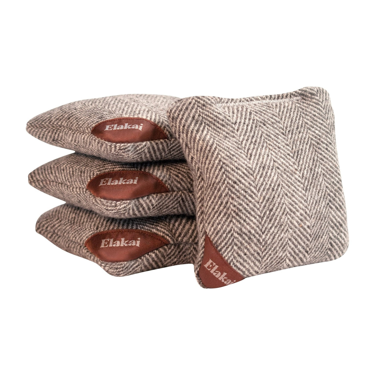 Elakai 4-in Travel Herringbone All-Weather Cornhole Bags | Set of 4