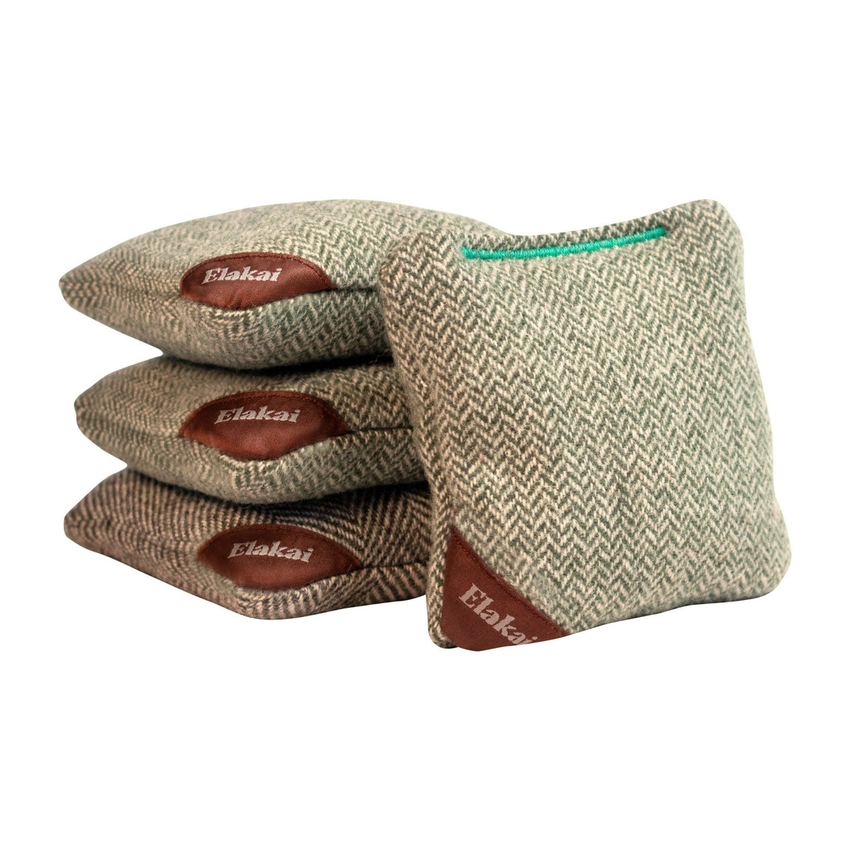 Elakai 4-in Travel Herringbone All-Weather Cornhole Bags | Set of 4