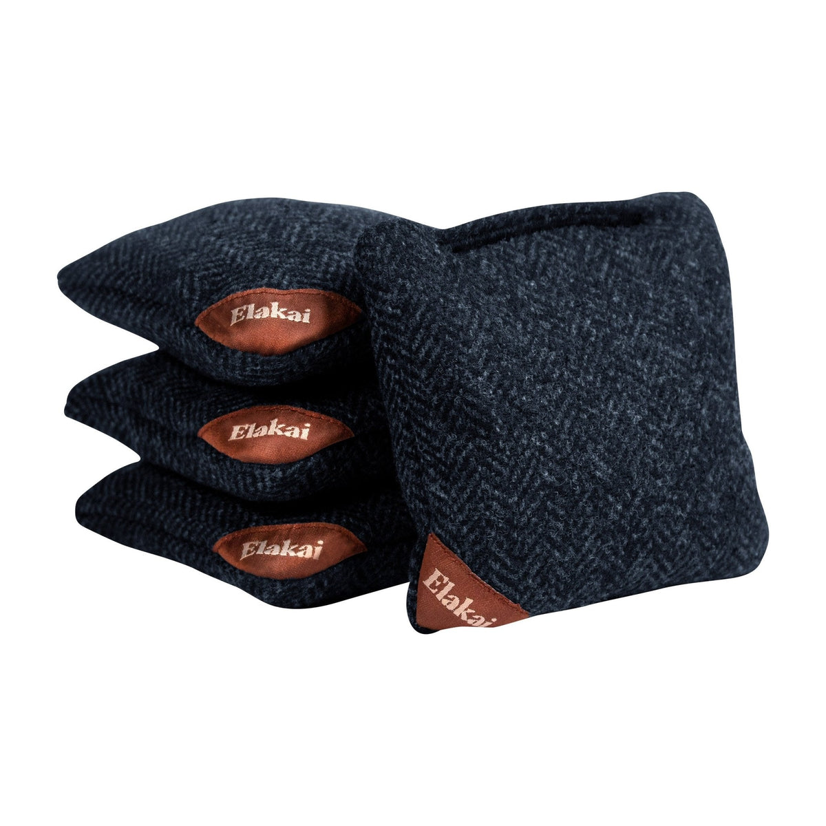 Elakai 4-in Travel Herringbone All-Weather Cornhole Bags | Set of 4