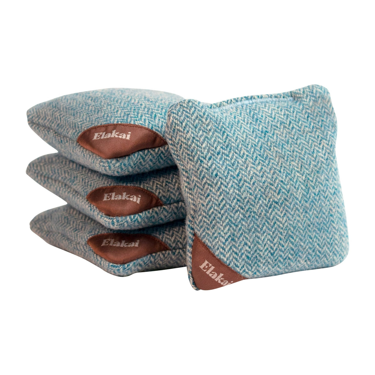 Elakai 4-in Travel Herringbone All-Weather Cornhole Bags | Set of 4