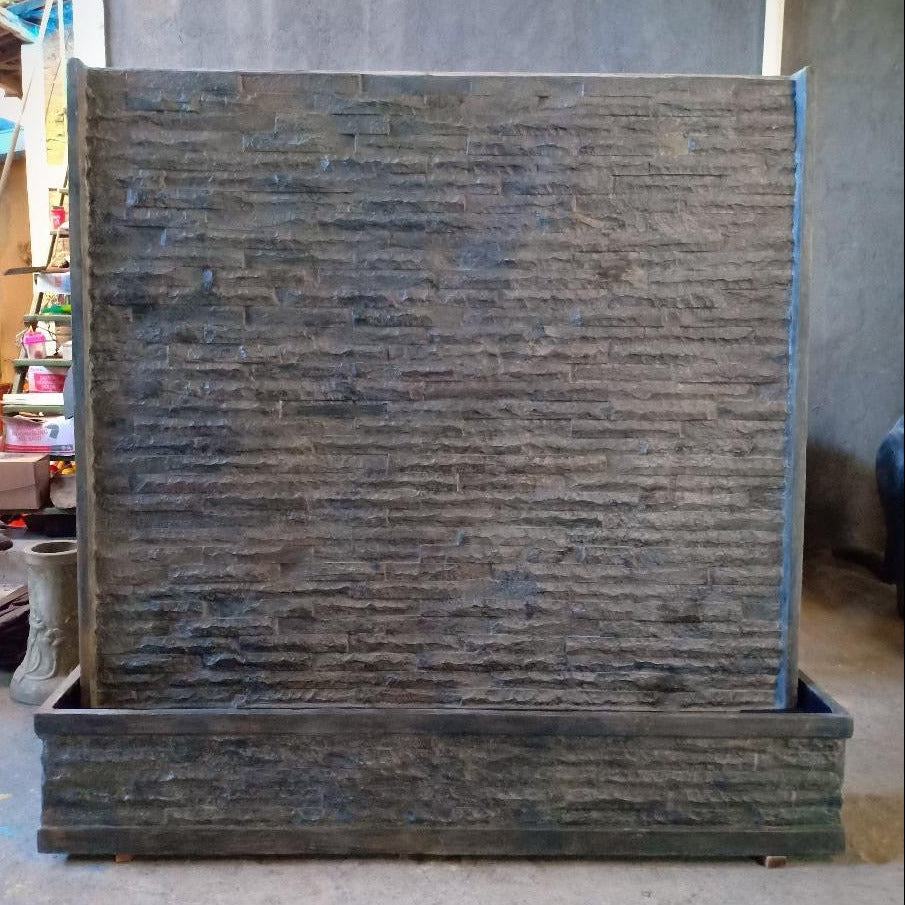 The Broward Design Center GRC Architectural Rock Waterfall Fountain – 80" × 80"