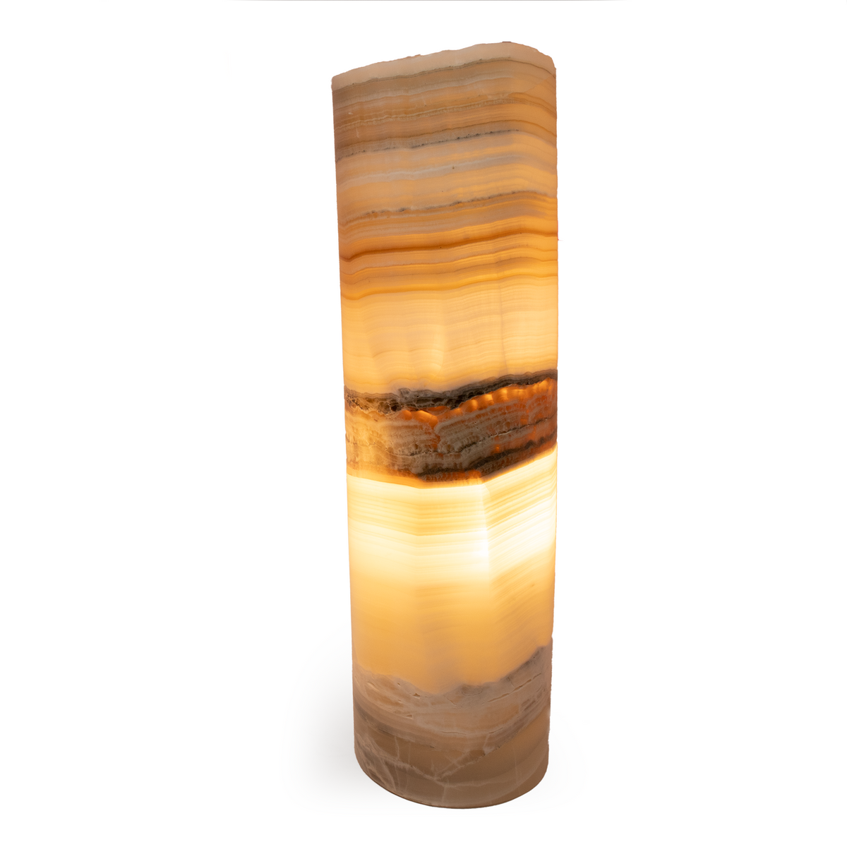 Rare Earth Gallery Amber Onyx Cylinder Luminary