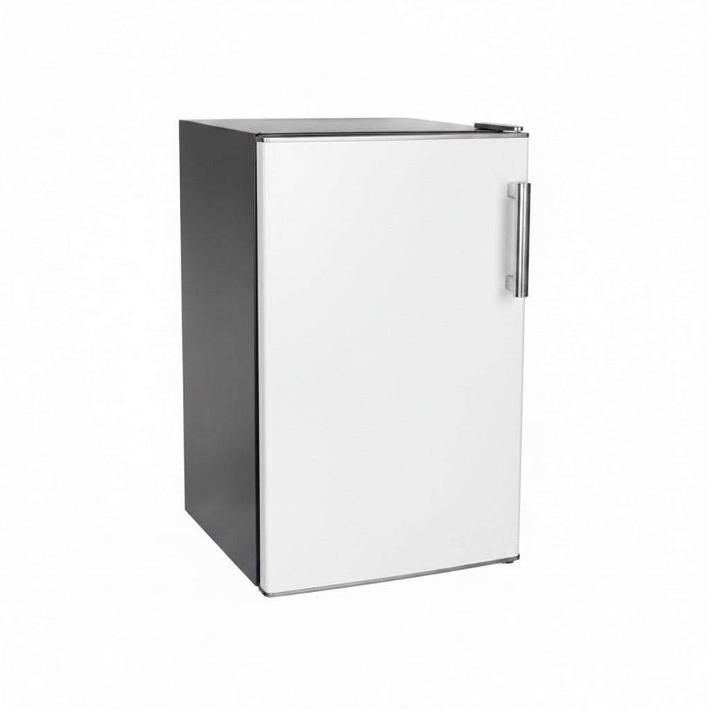 Contemporary Refrigerator – 4.5 Cu. Ft. Compact Stainless Steel Outdoor Fridge with Reversible Door and Full Temperature Control