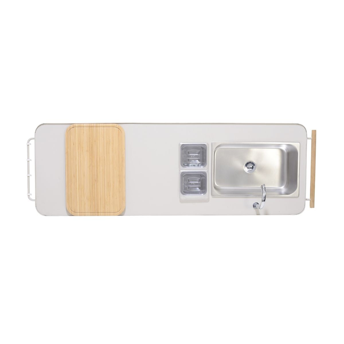 LifestyleGarden Portals Light Outdoor Kitchen with FSC Teak & Stainless Steel Sink