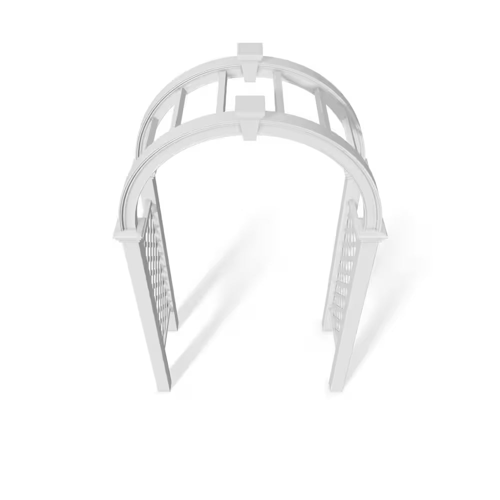 Nantucket Legacy 60 In. L X 100 In. H White Vinyl Arbor