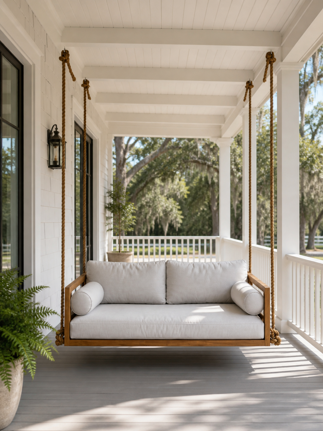 ModHaven Delray Teak Swing Bed | Standard