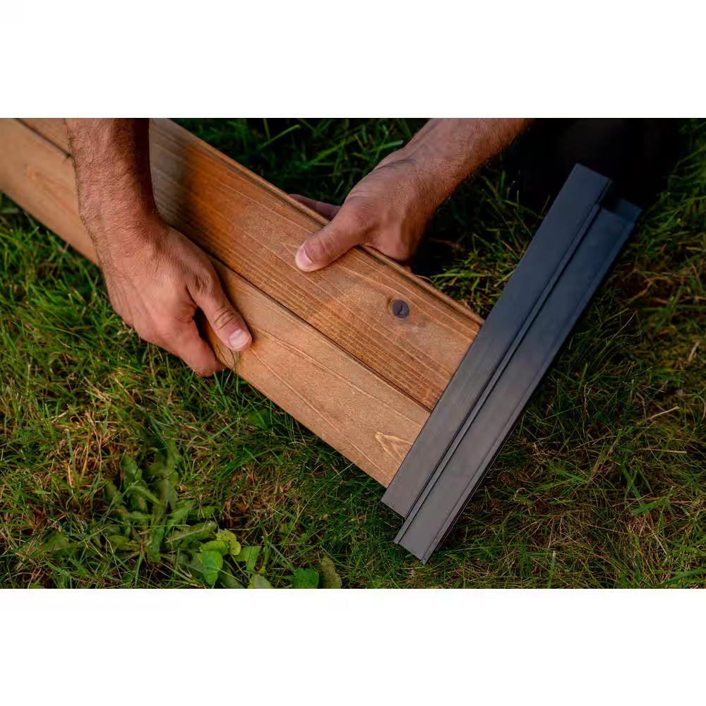 Vita Mezza 39"L X 16"W X 19"H Small Cedar Parklette Planter, Golden Brown, VT17715