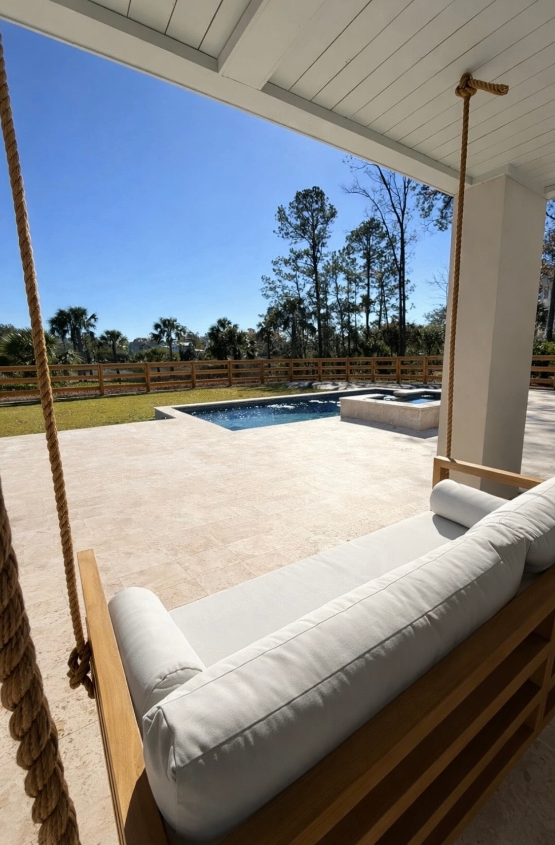 ModHaven Del Mar Teak Swing Bed | Standard