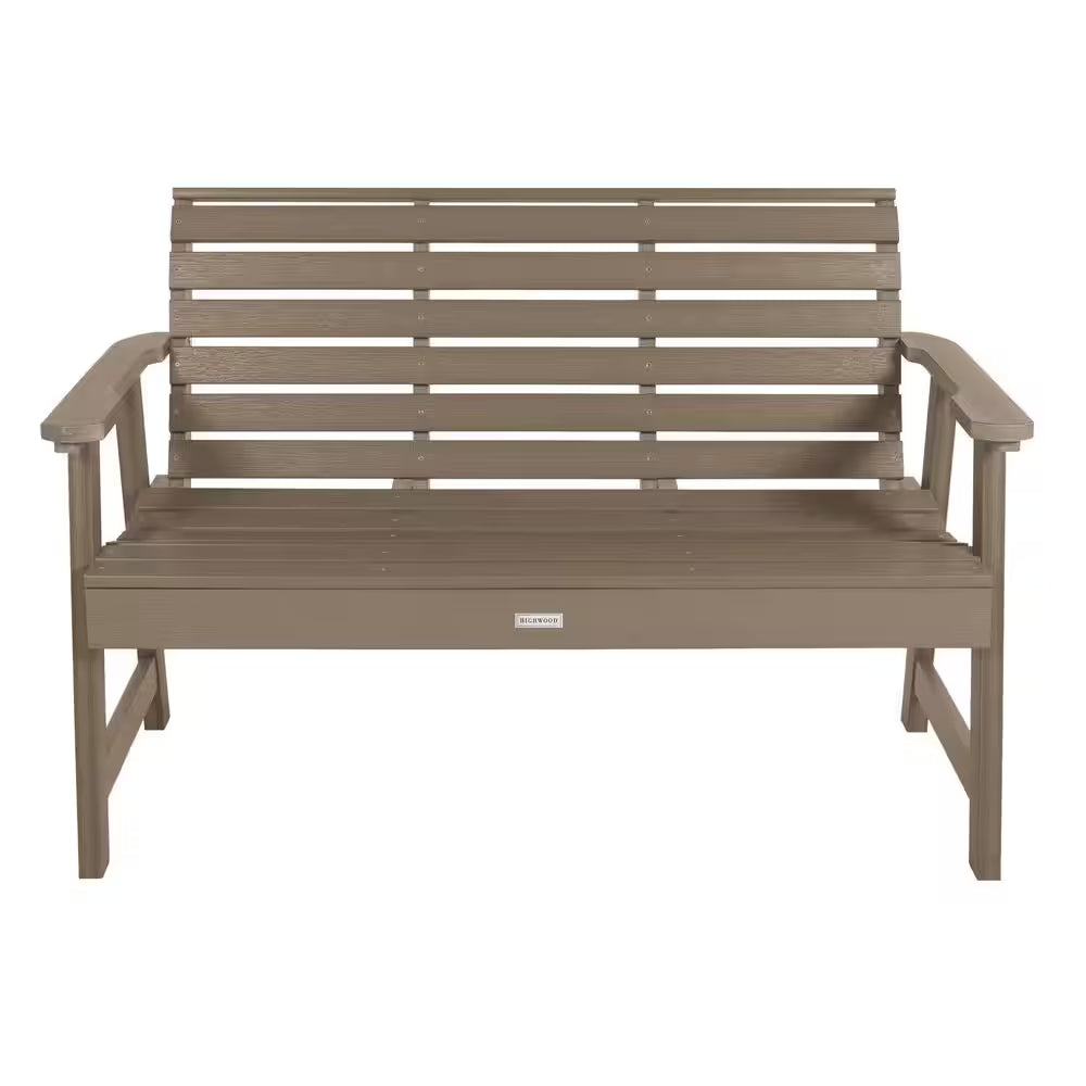 Weatherly 4 Ft. 2-Person Woodland Brown Recylced Plastic Outdoor Bench