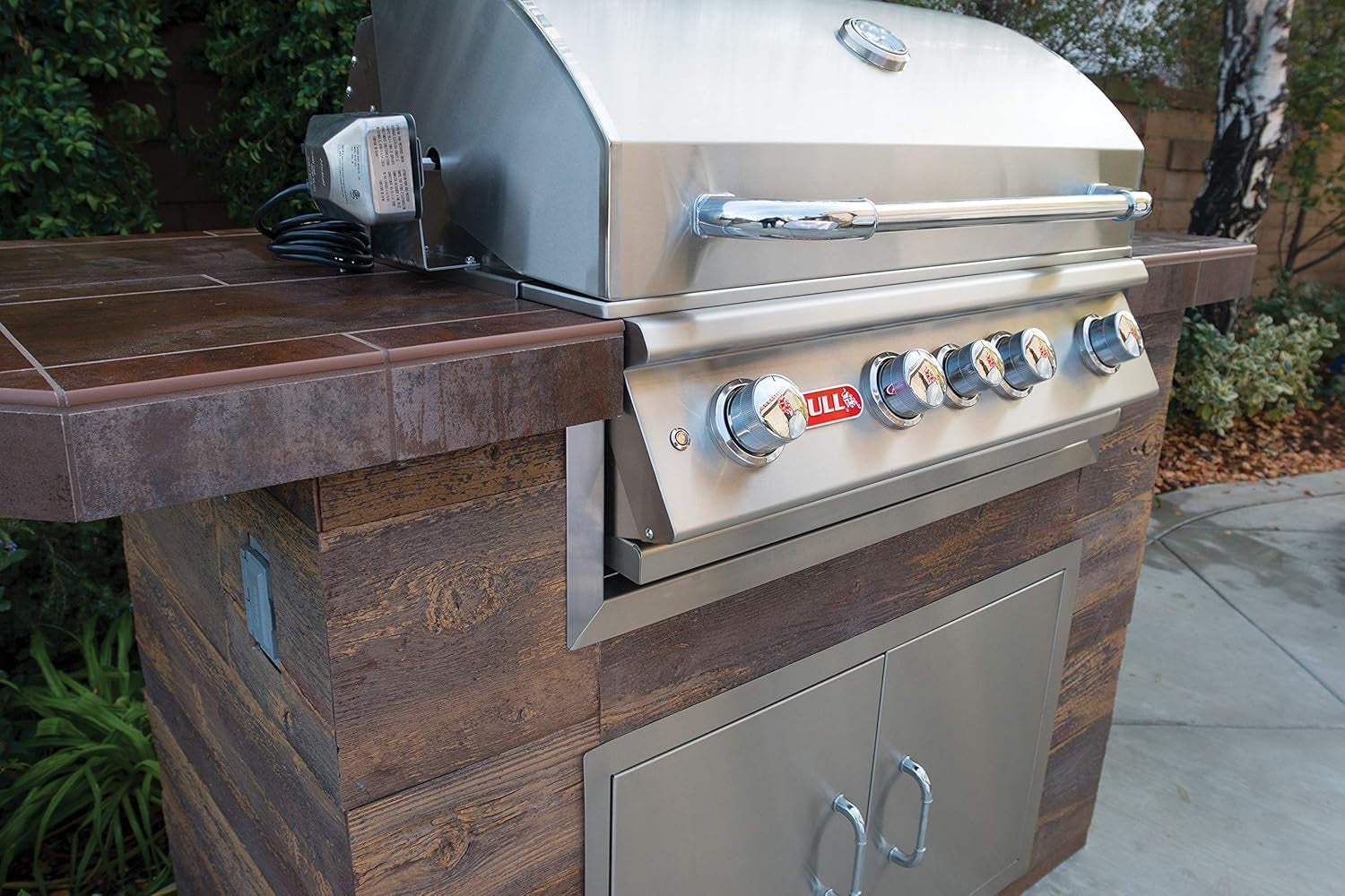 BBQ 47628 Angus 75,000 BTU Grill Head, LP, 304 Stainless Steel, 4 Burners, 810 Sq. Inches, Twin Lights, Rotisserie Kit