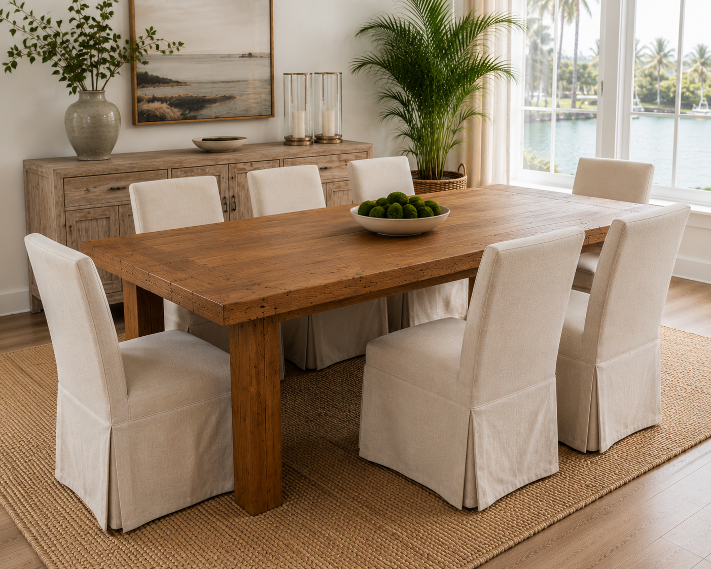 The Broward Design Center Recycled Teak Dining Table – 79"