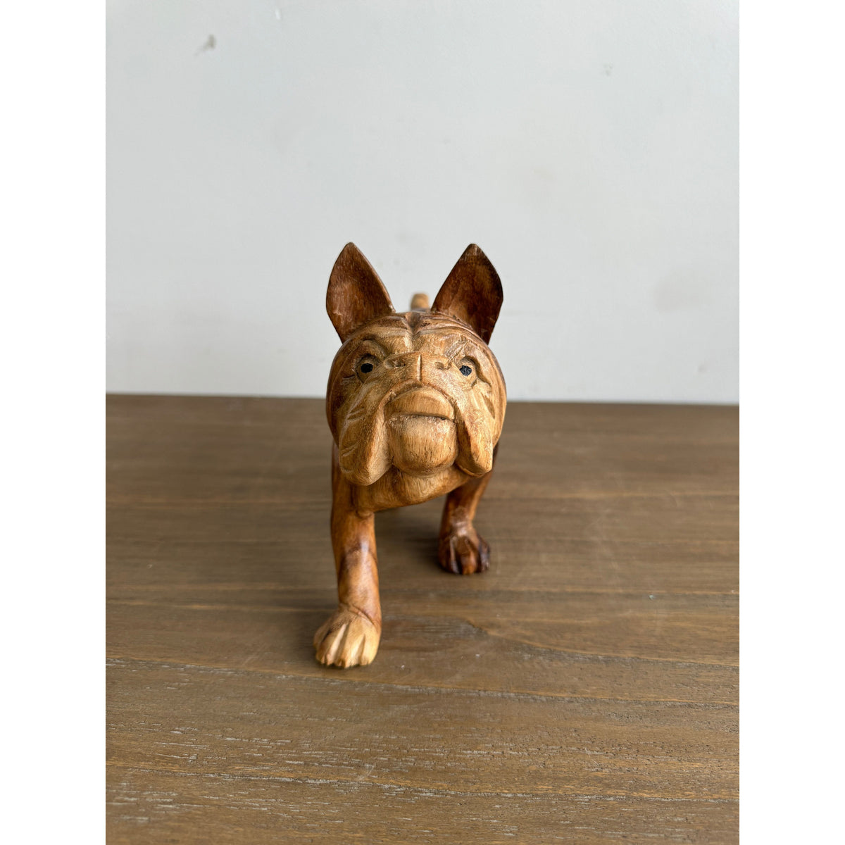 Broward Design Center Hand-Carved Teak Bulldog – Small