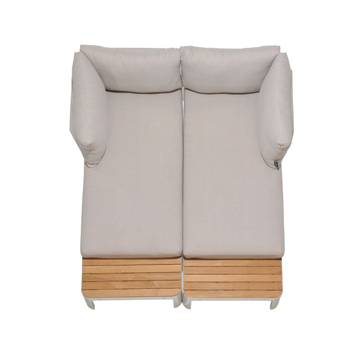 LifestyleGarden Portals Teak &amp; Aluminum 3-Piece Modular Outdoor Sofa Set