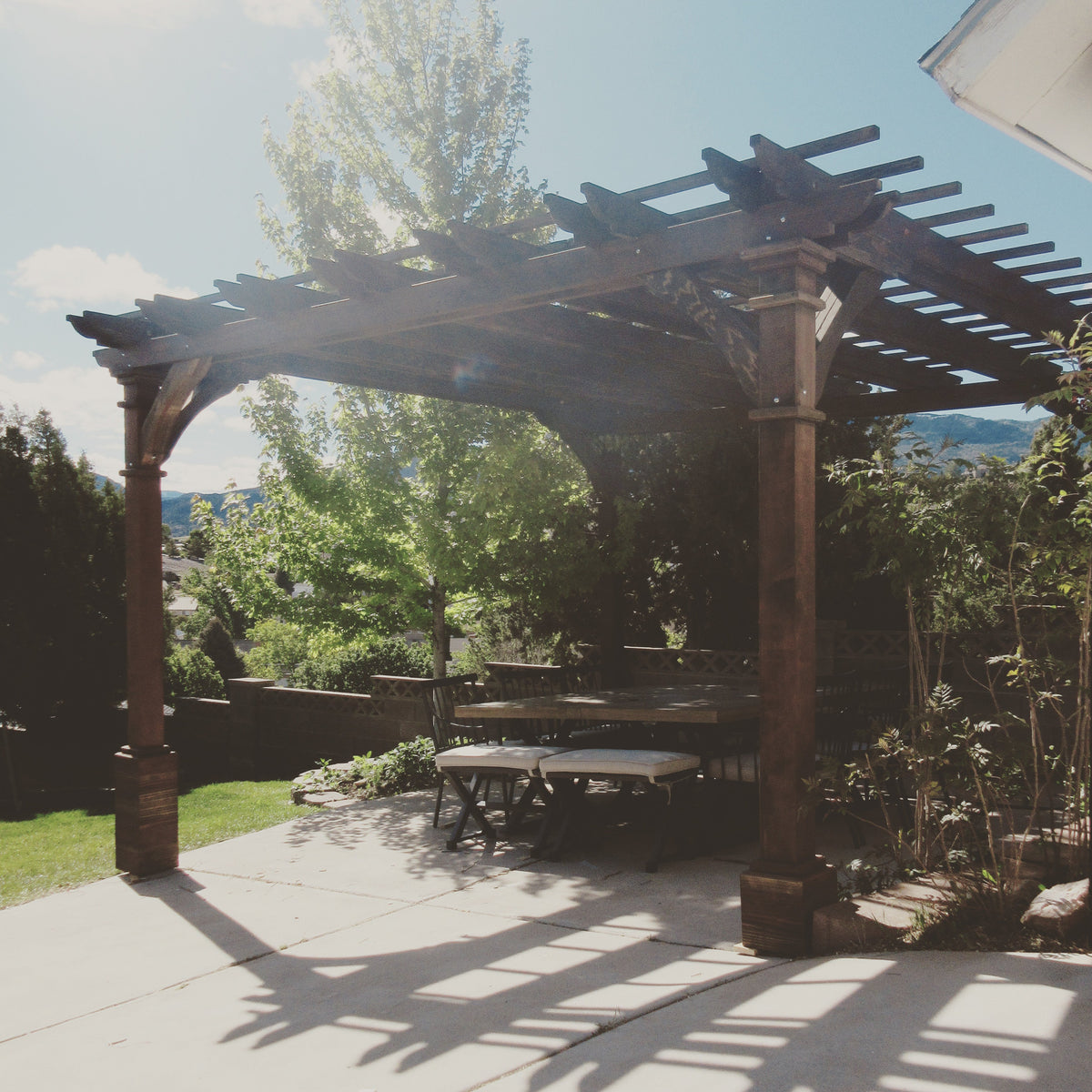 Best Redwood Pacific Double Beam Premium Pergola