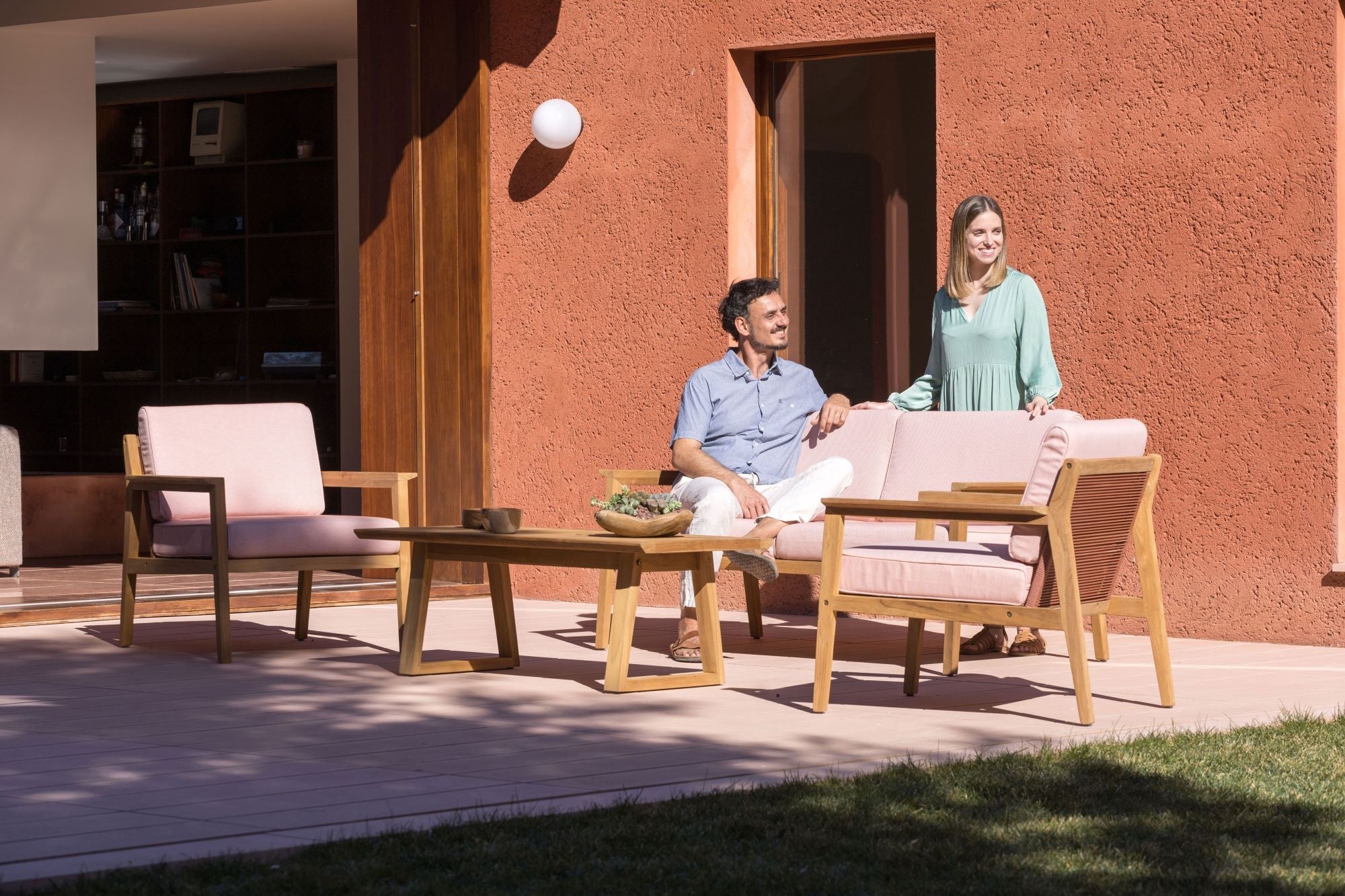 LifestyleGarden Agate Teak Outdoor Lounge Set