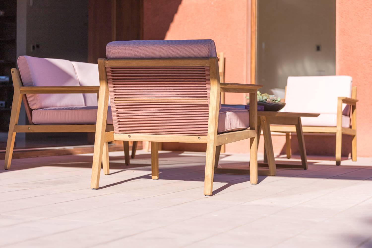 LifestyleGarden Agate Teak Outdoor Lounge Set