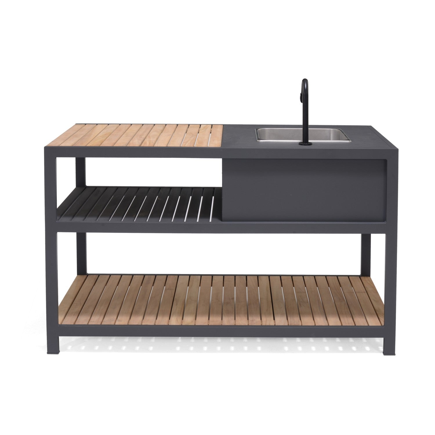 LifestyleGarden Amber Outdoor Kitchen with Teak, Sink & Tap