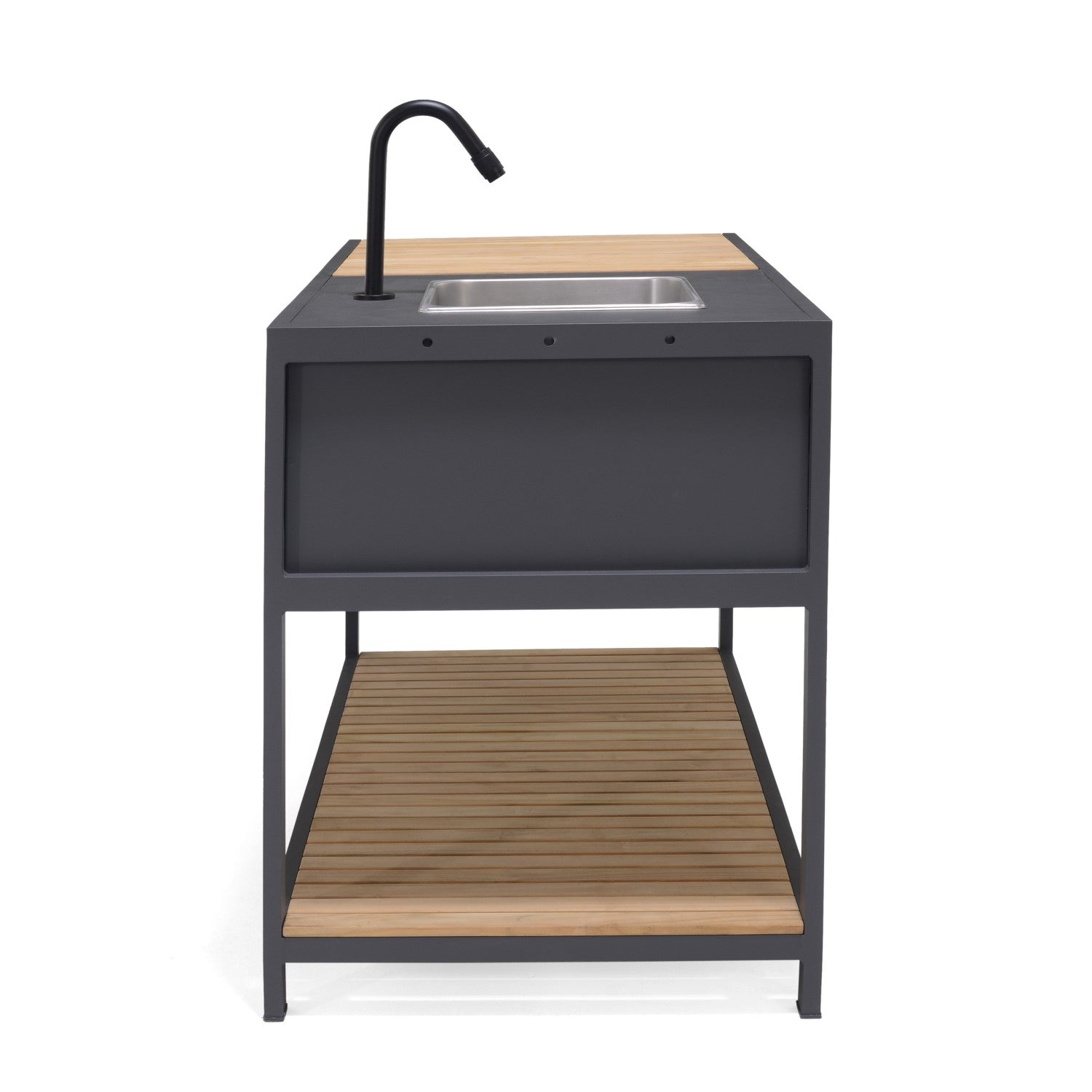 LifestyleGarden Amber Outdoor Kitchen with Teak, Sink & Tap