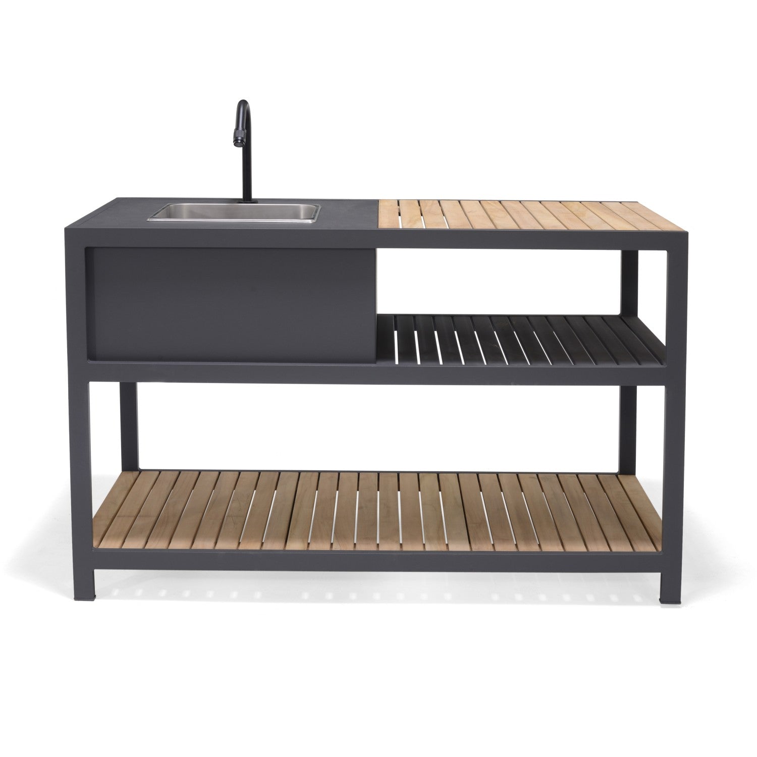 LifestyleGarden Amber Outdoor Kitchen with Teak, Sink & Tap