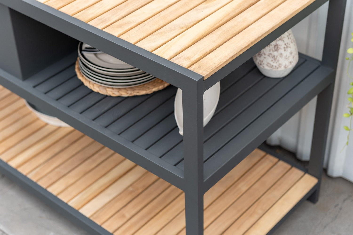 LifestyleGarden Amber Outdoor Kitchen with Teak, Sink & Tap